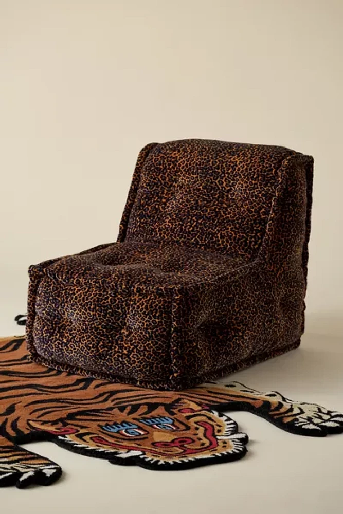 Reema Patterned Velvet Bean Bag Lounge Chair