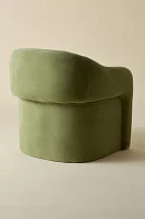 Skye Curving Upholstered Arm Chair