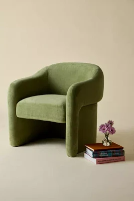 Skye Curving Upholstered Arm Chair