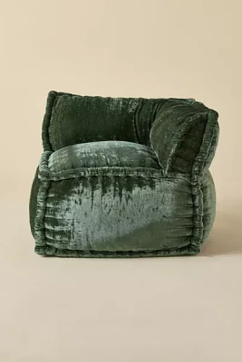Evie Velvet Bean Bag Corner Lounge Chair