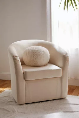 Kennedy Upholstered Velvet Swivel Chair