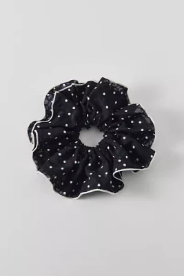 Ruffled Polka Dot Scrunchie