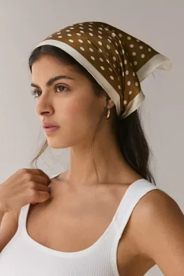 Polka Dot Satin Headscarf