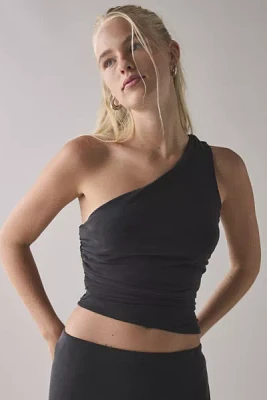 UO Harlow Cupro Asymmetrical One-Shoulder Crop Top