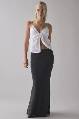 UO Harlow Cupro Low-Rise Maxi Skirt