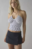 UO Buckle Up Wrap Front Micro Mini Skort