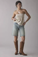 ReMADE By UO Made LA EcoVero™ Linen Smocked Babydoll Tube Top