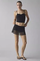 Kimchi Blue Josephina Sheer Lace Micro Mini Skort