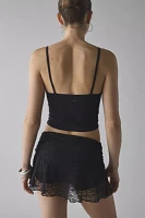 Kimchi Blue Josephina Sheer Lace Micro Mini Skort