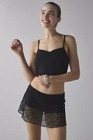 Kimchi Blue Josephina Sheer Lace Micro Mini Skort