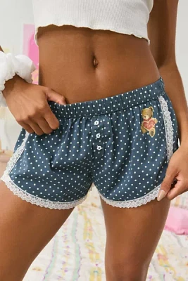 Out From Under Pillow Talk Lace Trim Boxer Shortie