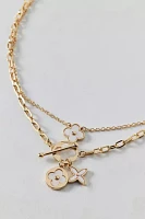 Clover Toggle Layered Necklace