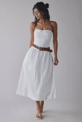 Frankies Bikinis Horizon Collared Strapless Midi Dress