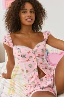 Out From Under Pillow Talk Lace Trim Cropped Corset Top