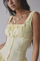 Frankies Bikinis Christa Sunflower Drop-Waist Mini Dress