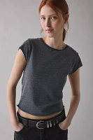 BDG Binx Raw-Edge Cropped Baby Tee