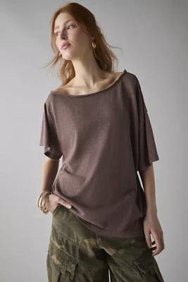 BDG Courtney Off-The-Shoulder Oversized Tee