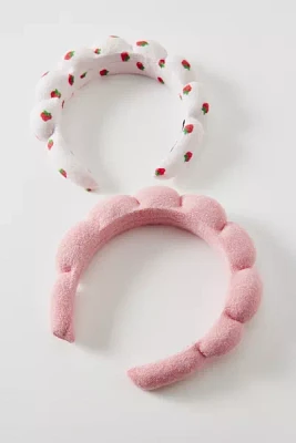 Célavi X Strawberry Shortcake 2-Piece Spa Sponge Headband Set