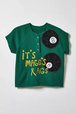 Vintage By Magg’s Rags 8 Ball Patchwork Graphic Waffle Knit Tee