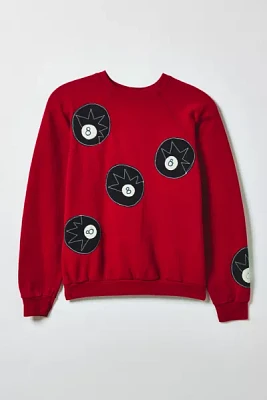 Vintage By Magg’s Rags Billiards 8 Ball Patchwork Graphic Pullover
