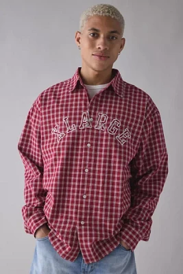 XLARGE Plaid Patch Logo Long Sleeve Shirt
