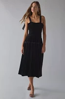 En Saison KcKenna Smocked Tie-Strap Midi Dress