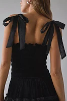 En Saison KcKenna Smocked Tie-Strap Midi Dress
