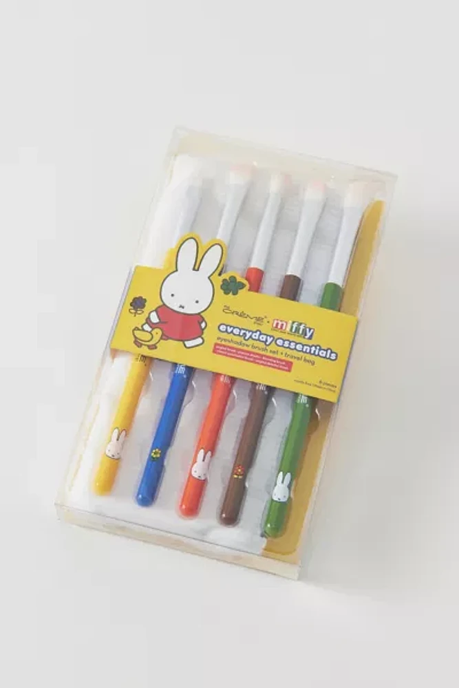The Crème Shop X Miffy Everyday Essentials Eyeshadow Brush & Makeup Bag Set