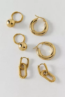Modern Waterproof Hoop Earring Set