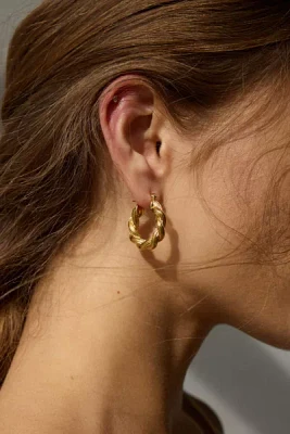 Twisted Waterproof Hoop Earring