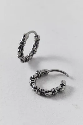 Stainless Steel Mini Rope Hoop Earring