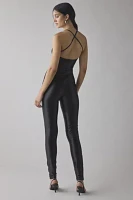 Glamorous Shiny Disco Open-Back Bodycon Jumpsuit