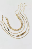 Kai Metal Coin Layering Necklace Set