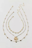 Liza Long Metal Pendant Layering Necklace Set
