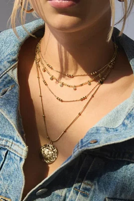 Liza Long Metal Pendant Layering Necklace Set