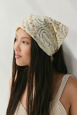 Romy Gold Embellished Headscarf