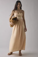 Glamorous Peach Corset Seamed Chiffon Maxi Dress