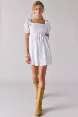 Glamorous Double Tie-Back Bow Ruffle Babydoll Mini Dress