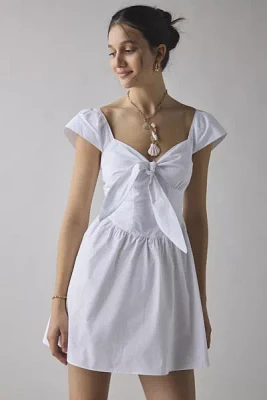 Glamorous Corseted Tie-Front Drop Waist Mini Dress