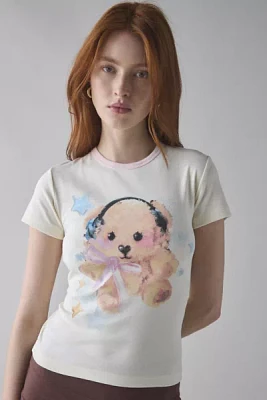DJ Teddy Bear Graphic Baby Tee