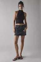 Jaded London Zene Semi-Sheer Knit Backless Buckle Halter Top