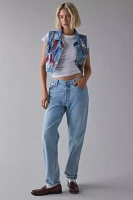 ReMADE By UO Bleach & Paint Splatter Denim Vest Top
