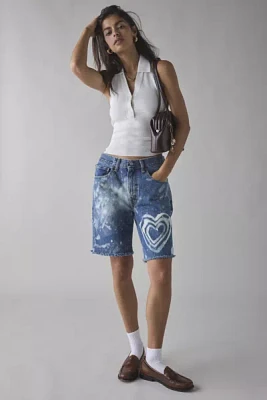 ReMADE by UO Slouchy Bleached Denim Jort