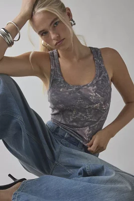 BDG Star Grommet Graphic Camo Print Tank Top