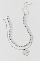 Vic Cross Charm Layering Necklace Set
