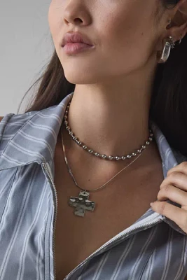 Vic Cross Charm Layering Necklace Set