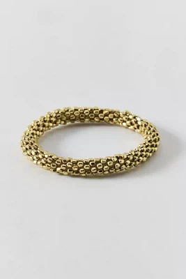 Textured Metal Beaded Stretch Bracelet