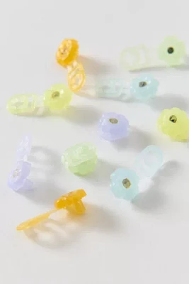 Vintage By UO Mini Colorful Flower Hair Clips