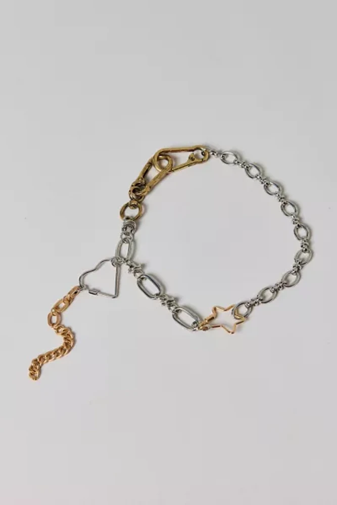 Star Mixed Metal Chain Bag Charm