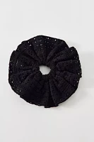 Layered Eyelet Oversized Scrunchie